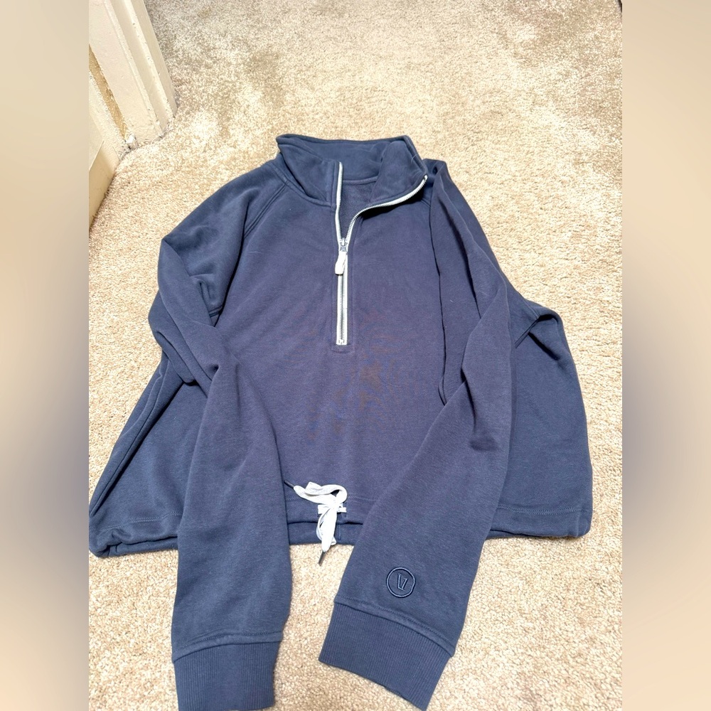 Vuori Women’s Charcoal Quarter-Zip Sweater